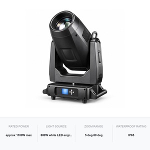 Projecteur LED à tête mobile IP65 800W CMY + CTO avec volets de cadrage et zoom 5-50° pour concerts en extérieur - Product Image 5