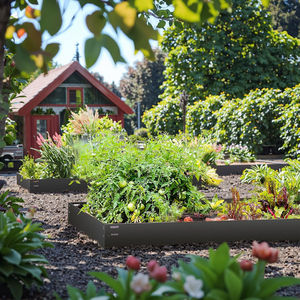 Corten Steel Classic Garden <b>Edging</b> Weatherproof Border with Easy Install for Yard and Home Gardens - Product Image 5