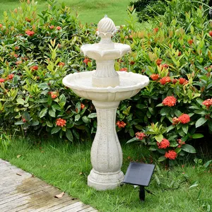 Resin Water Feature Fountain Modern Tall Outdoor Solar Water Tiered Fountain For Garden Centre Sale