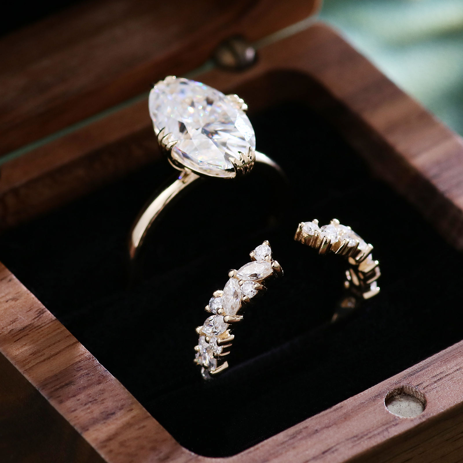 แหวนมอยซาไนต์ทองแท้ 14K