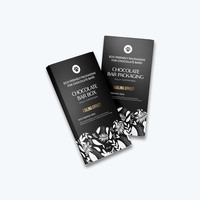 Boîte en carton écologique avec logo personnalisé en feuille d'or UV, impression couleur, qualité alimentaire, imperméable, gaufrée, pour barre chocolatée