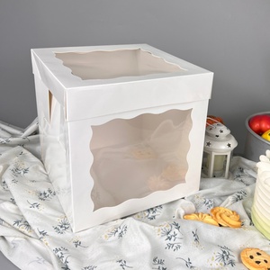 Eco-friendly Paperboard Cake <b>Box</b> with Glossy/Matt Lamination and High Visibility Printing - Product Image 2