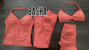 Set da Yoga Senza Cuciture, Tuta da Fitness Comoda da Donna per la Palestra con Pantaloni Push-Up e Crop Top - Product Image 6