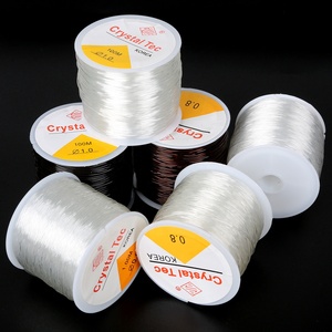 0.5/0.6/0.7/0.8/1.0mm 100 mètres de <span class=keywords><strong>fil</strong></span> élastique transparent en cristal de polyuréthane <span class=keywords><strong>pour</strong></span> bracelets - Product Image 3