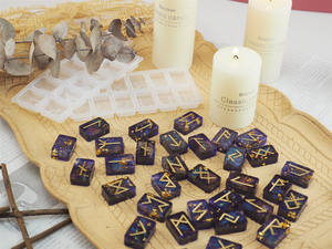 2 Tipos de Moldes de Resina para Joyería Artesanal, Runas y Tarot Mítico, Moldes de Silicona para Colgantes de Epoxi, Herramientas y Suministros, Embalaje en Bolsa - Product Image 3