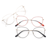 HM018 Montures de lunettes de vue pour femmes, style œil de chat, montures optiques tendance, montures de lunettes à large bord
