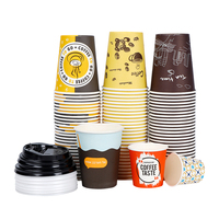 3oz 4oz Koffiebekertjes met aangepast logo, wegwerpbaar, klein formaat, voor cappuccino, warme thee, fruitsap, met lekbestendige voering voor warme of koude dranken