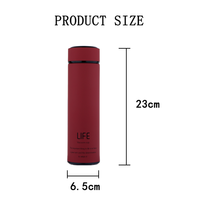 Thermos doux au toucher avec infuseur, flacon à thé isolé à Double paroi en acier inoxydable, bouteille d'eau personnalisée, flacon à thé, 15oz/450ml