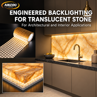 Aikeou Panneau LED Flexible Ultra Mince, Dimmable, Découpable, Effet Marbre, Rétroéclairage RGB