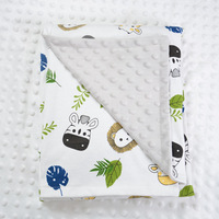 Vente en gros, 100% Polyester, imprimé personnalisé, couverture en molleton de Minky pour bébé, couverture pour nouveau-né