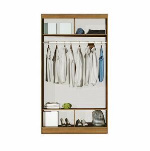 Espejo de dormitorio moderno con puerta <span class=keywords><strong>corredera</strong></span>, <span class=keywords><strong>armario</strong></span> con 3 LEDs opcionales, color blanco en 5 tamaños - Product Image 2