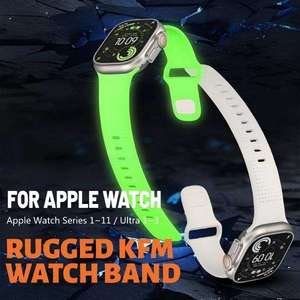 Correas de Fluoroelastómero Luminosas Ajustables y Elegantes Win-Win, Compatibles con Apple Watch Serie 8 de 41 mm - Product Image 3