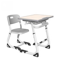 Bureau et chaise de classe et d'école démontables et réglables en hauteur