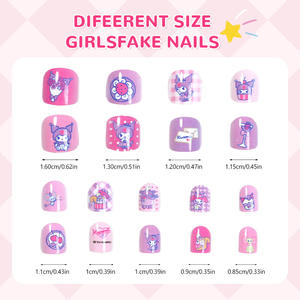 Set <span class=keywords><strong>de</strong></span> Parches <span class=keywords><strong>de</strong></span> <span class=keywords><strong>Uñas</strong></span> <span class=keywords><strong>de</strong></span> Dibujos Animados <span class=keywords><strong>Sanrio</strong></span> Wear Armor, Diseño Cuadrado para Dedos, Cobertura Completa, Niña Pequeña Linda con Pegamento, Adhesivo <span class=keywords><strong>de</strong></span> Seguridad - Product Image 3