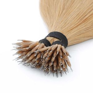 Extensiones de Cabello 100% Virgen Doble Trama <span class=keywords><strong>Nano</strong></span> Ring Rubias Lisas Europeas <span class=keywords><strong>Nano</strong></span> Punta Pura de Alta Calidad 2026 al por Mayor - Product Image 1