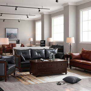 Bộ ghế sofa góc da truyền thống Đức, chất liệu da bò thật, thuộc da thuộc, lót mút, dành cho phòng khách, hàng đầu thị trường Trung Quốc - Product Image 3