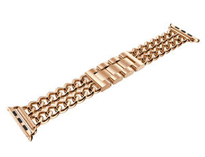 CM Denim Chain Pulsera <span class=keywords><strong>de</strong></span> acero inoxidable <span class=keywords><strong>Correa</strong></span> para <span class=keywords><strong>Apple</strong></span> <span class=keywords><strong>Watch</strong></span> 6 5 SE <span class=keywords><strong>Metal</strong></span> Loop Band para IWatch 7 41mm 45mm - Product Image 2