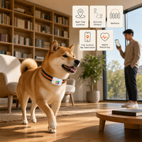 Traceur GPS pour animaux G63, compact et portable, design étanche, écran LED couleur, alertes géofences, suivi de la santé et de l'activité