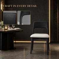 Chaise de salle à manger en bois clair avec dossier incurvé, assise rembourrée en velours, structure en bois de frêne, pour restaurant, hôtel, café