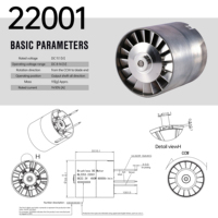 Moteur de ventilateur sans balais à forte poussée BL225322001