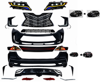 Set Body Kit FUNKYWHEEL Berkualitas Tinggi Warna Hitam untuk Venza 2009-2015 Facelift, Bumper Depan Belakang, Grille, Lampu Depan dan Lampu Belakang