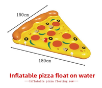 Matelas flottant gonflable en forme de pizza pour piscine, lit d'été pour fêtes en extérieur, planche flottante épaissie, lit pneumatique