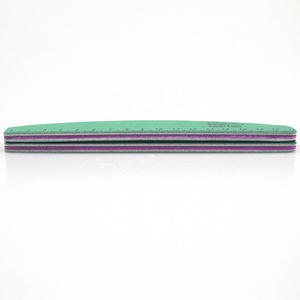 Limes à ongles professionnelles, outil de manucure vert, papier de verre, résistant et épais, ponçage, en forme de demi-lune, 10 pièces, 100/180 - Product Image 2