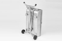 Offre Spéciale Chariot Barbecue Grill Avec Couvercles Et Roues En Acier Inoxydable au Charbon de PLIAGE Portable Grill