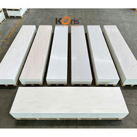 Prix d'usine Koris, pierre artificielle, marbre blanc, grande dalle, surface solide en acrylique pur modifiée, plaque pour comptoirs de cuisine