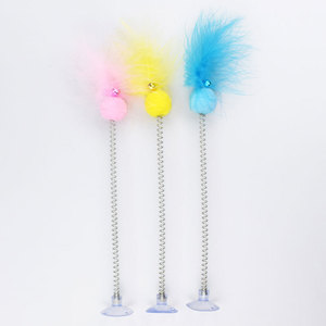 Wholesale <b>cat</b> <b>toys</b>, suction cup pom-poms and feather <b>cat</b> teasers, suction cup <b>spring</b> <b>cat</b> self-entertainment <b>toys</b>. - Product Image 2