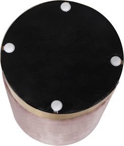 Functional Modern Space Saving Velvet Pouf Round Green Fabric <b>Storage</b> Bench Ottoman <b>Stool</b> for Bedroom Apartment - Product Image 5