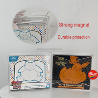 SHP en stock, Boîte d'entraînement Elite ETB en acrylique haute transparence, Boîte de présentation en acrylique à aimant puissant