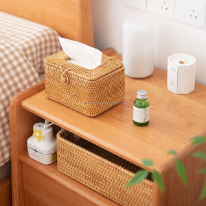 Caja de Pañuelos Rectangular de Ratán Hecha a Mano, Tradicional, Sostenible, Organizador de Almacenamiento de Mimbre con Tapa, Marca Wintop, Venta al por Mayor de Fábrica - Product Image 6