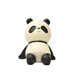 Panda Resin Ornament Geometric Design Modern Decor Living Room Housewarming Gift Single Piece - Product Image 5