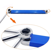 Clé à cliquet universelle en acier au carbone de qualité industrielle avec finition électrolytique, rallonge pour une portée étendue, jeu de clés d'extension pour