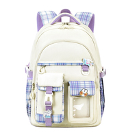 Nouveau Sac à Dos Léger et Imperméable pour Collégiens, Grande Capacité, Motif Dessin Animé Mignon, Idéal pour l'École et les Loisirs