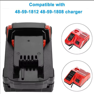 Compatible con <span class=keywords><strong>Milwaukee</strong></span> <span class=keywords><strong>M18</strong></span> 48-11-1890, 48-11-1850, 48-11-1828, 48-11-1820, Batería Recargable de Iones de Litio de 20V para Taladro - Product Image 3