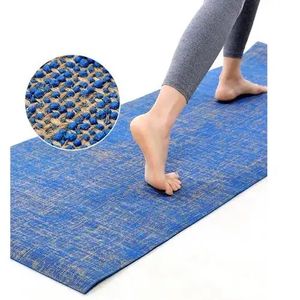 Tapis de <span class=keywords><strong>yoga</strong></span> en jute antidérapant de haute qualité avec logo, prix direct usine Guangdong - Product Image 2
