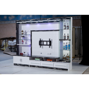 Thiết kế hiện đại sang trọng nhà gỗ LED Treo Tường TV Tủ nối dài bằng gỗ nội thất phòng khách đơn vị hiển thị - Product Image 1