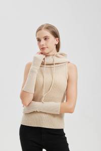100% Pure Cashmere Ladies' Rib Knitted <b>Gloves</b> - Product Image 5