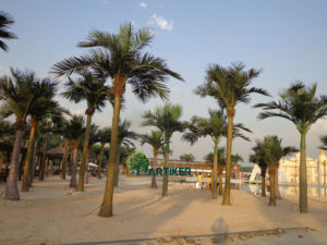 Bán Buôn Trong Nhà & Ngoài Trời Cây Dừa Chi Nhánh Nhân Tạo Cây Cọ Lá Màu Xanh Lá Cây Cỏ Nhựa Vải Trang Trí UV Chứng Nhận - Product Image 4