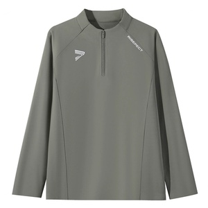 Sweat-shirt 1/4 zip Cozy Warmth avec doublure velours, technique de collage sans couture, coupe ajustée pour l'entraînement hivernal et les tenues décontractées - Product Image 1