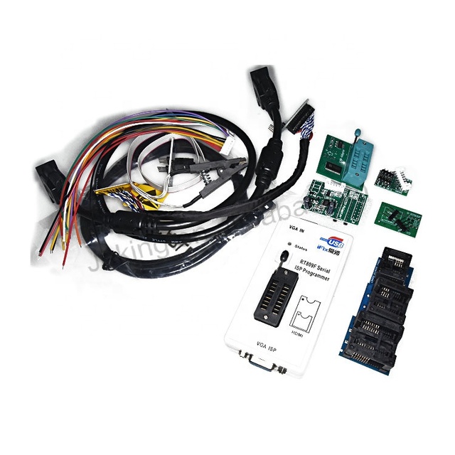 Jeking RT809F Programmer Sets AII Adapters LCD Reader + Low voltage chip adapter Tablet phone BIOS + EDID