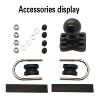 Tab soporte grande para tableta, base de montaje en Riel, cámara de coche para Go Pro, soportes de soporte para RAM, bola de goma de 1,5 pulgadas, soporte de perno doble en U