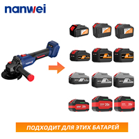 Meuleuse d'angle NANWEI 115 mm 125 mm 9800 tr/min avec moteur sans balais 21V
