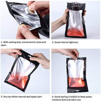 Bolsas pequeñas de aluminio negro mate con logotipo personalizado, bolsita de embalaje para muestras de calidad alimentaria, café, té, aperitivos de hierbas, bolsas con cremallera Mylar