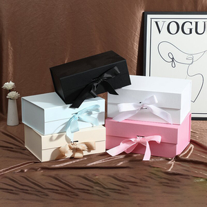 Custom Black Coated Paper Magnetic <strong>Gift</strong> Box <strong>Book</strong> Shaped with Ribbon Embossing Sponge Lining for Unique <strong>Gifts</strong> - Product Image 5