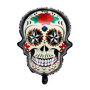 Day of The Dead Balloon <span class=keywords><strong>Halloween</strong></span> Kids Toys decorato per bambini Skull Party Foil Balloon per la decorazione di eventi - Product Image 5