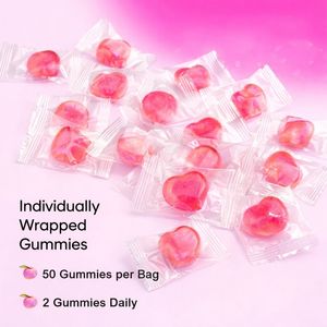 Bonbons gélifiés végétaliens à faible teneur en <span class=keywords><strong>sucre</strong></span>, marque privée, fourrés au biotine et aux protéines, gommes au collagène pour lutter contre le vieillissement - Product Image 3