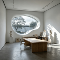 Ventanas Arqueadas de Vidrio Templado a Prueba de Explosiones, Ventanas Fijas de Diamante para Cafetería, Balcón, Decoración Artística Personalizada, Ventanas de Aleación de Aluminio